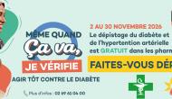 Même quand ça va, je vérifie : dépistage gratuit du diabète dans les pharmacies de Mayotte du 2 au 30 novembre 2026