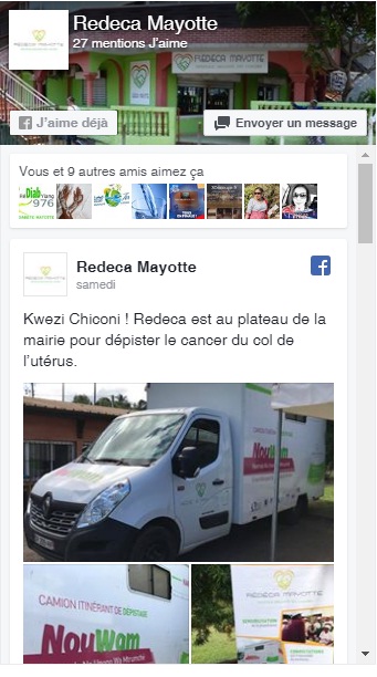 Page Facebook Redeca Mayotte