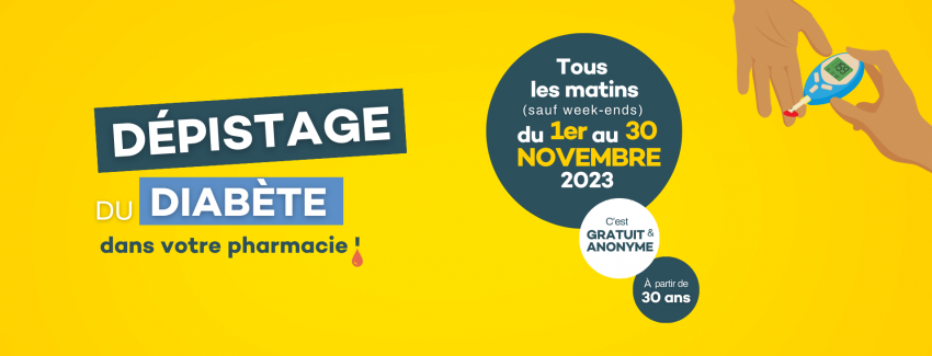 Campagne de dépistage du Diabète en pharmacie !