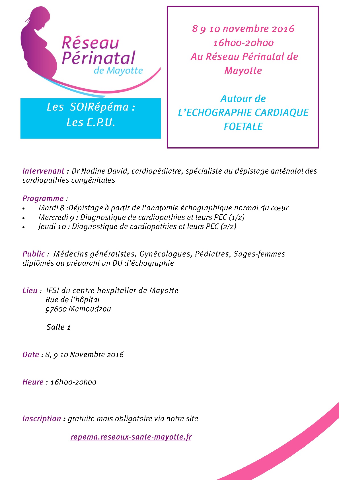 E.P.U Echographie cardiaque foetale E.P.U Echographie cardiaque foetale