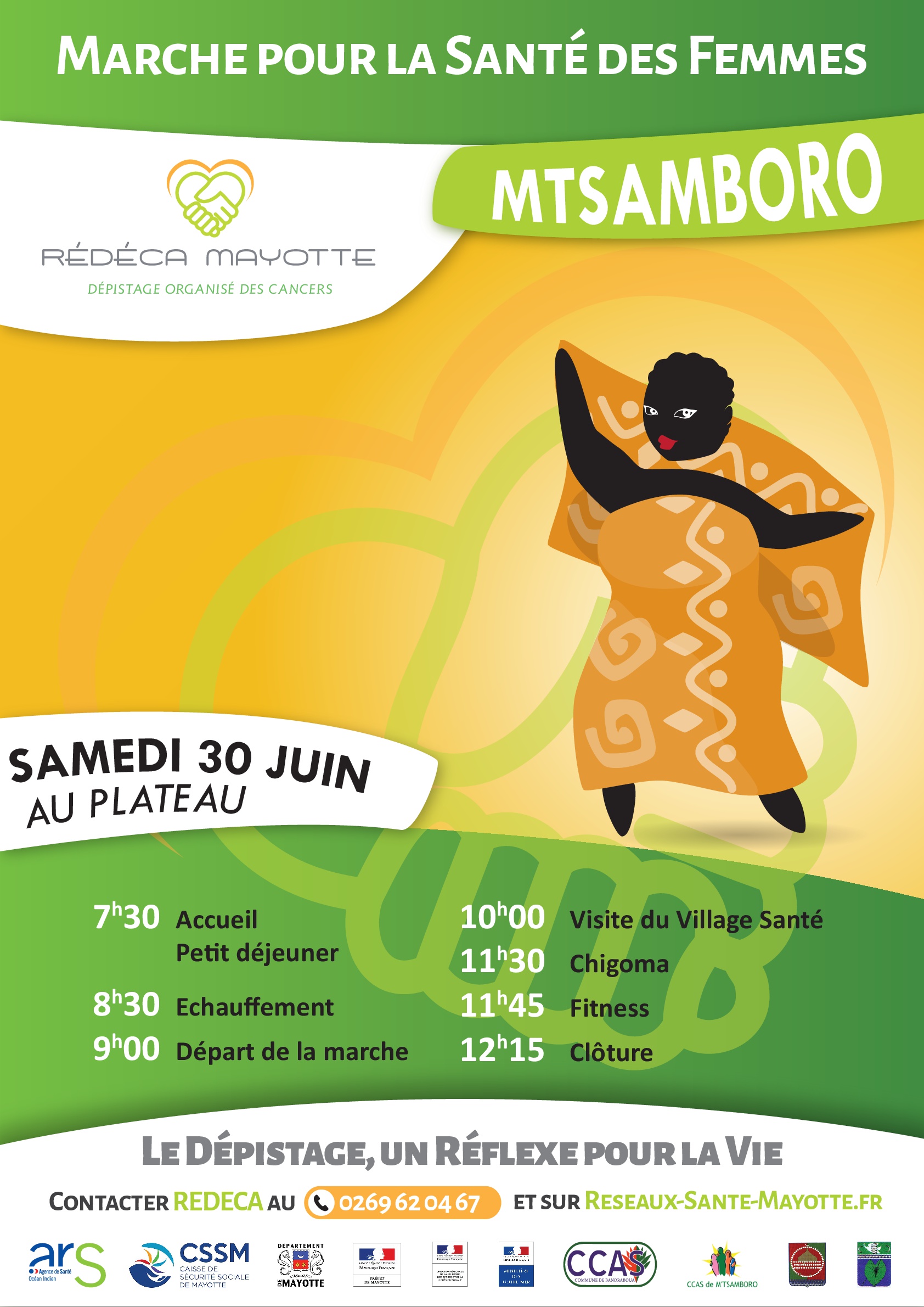 Affiche Marche santé des femmes Mtsamboro Affiche Marche santé des femmes Mtsamboro